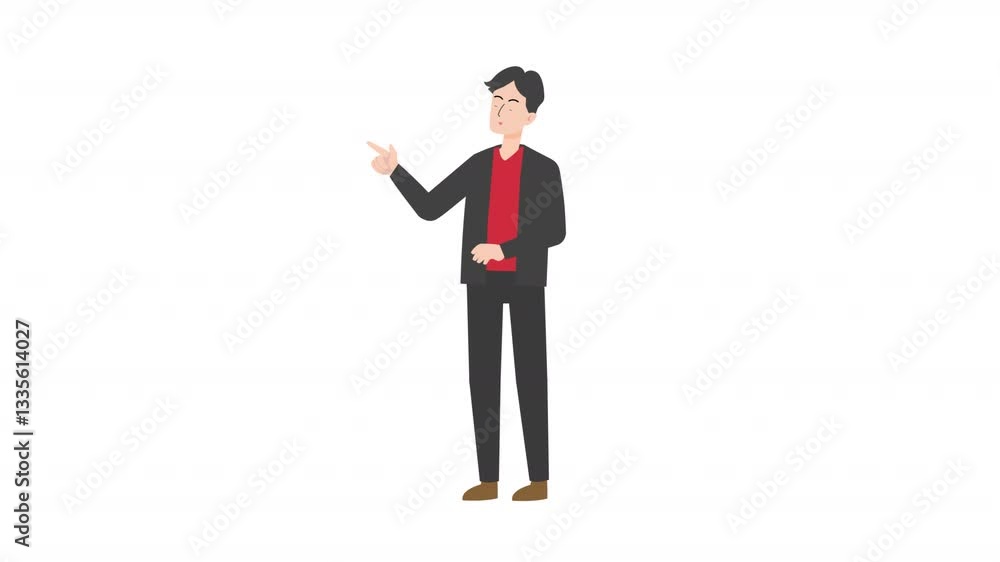 video man is standing and giving a lecture cartoon animation
video man is standing and giving a lecture cartoon animation