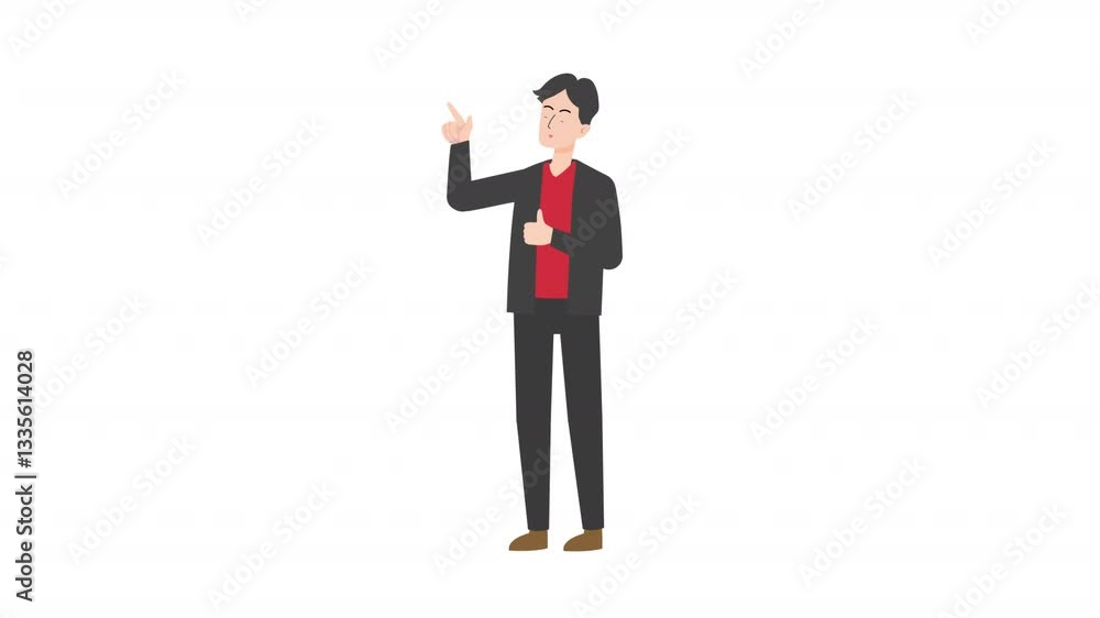 video man standing with thumbs up cartoon animation
video man standing with thumbs up cartoon animation