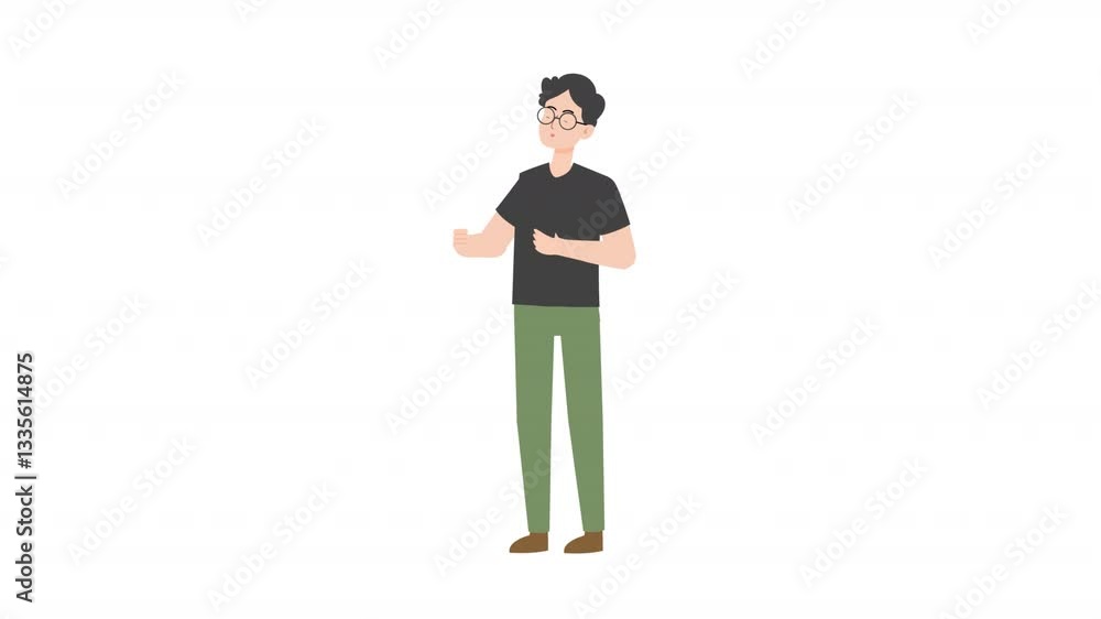 video man standing holding tablet cartoon animation
video man standing holding tablet cartoon animation