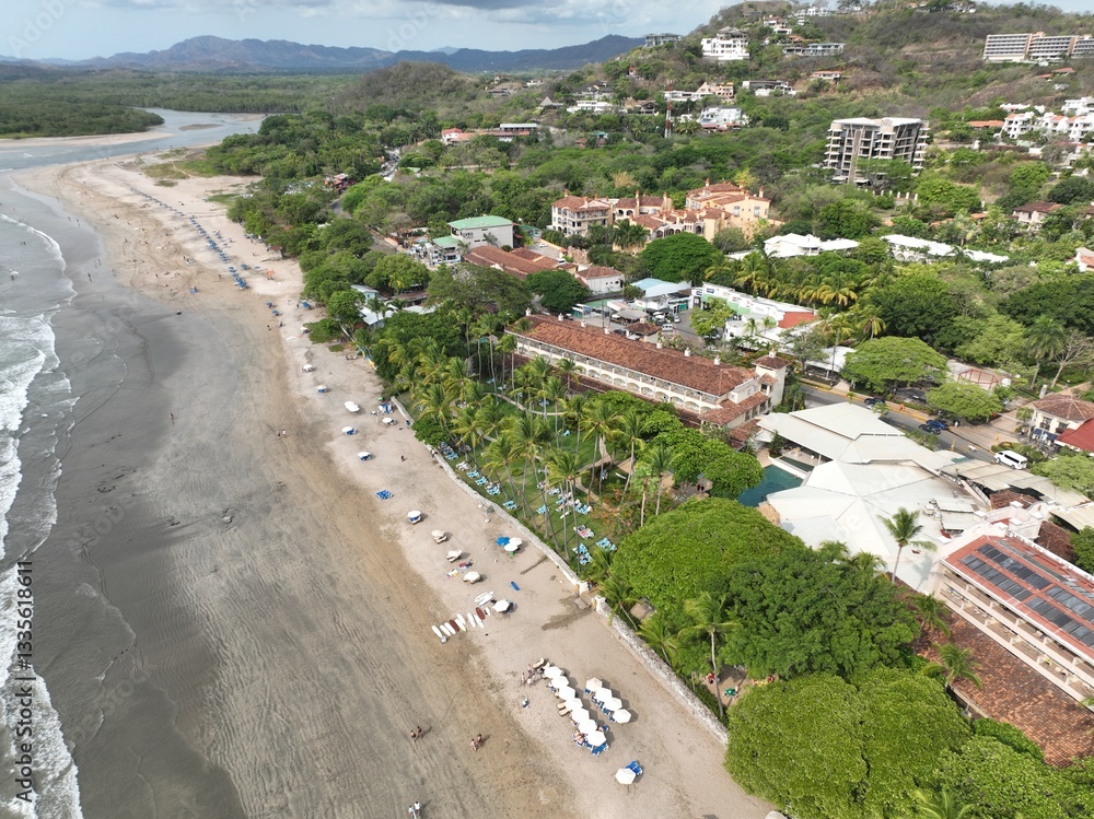 Tamarindo Beach coastline from above, Guanacaste, Costa Rica