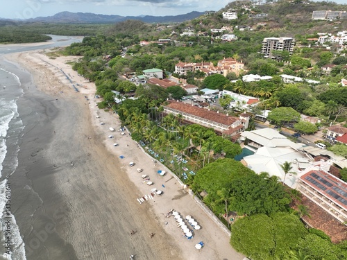 Obraz na płótnie Tamarindo Beach coastline from above, Guanacaste, Costa Rica w salonie