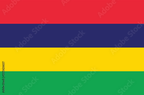 National flag of Mauritius vector image