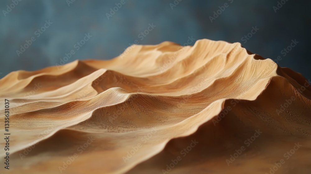 Abstract Wooden Sculpture Sand Dune Topography Abstract Wooden Sculpture Sand Dune Topography