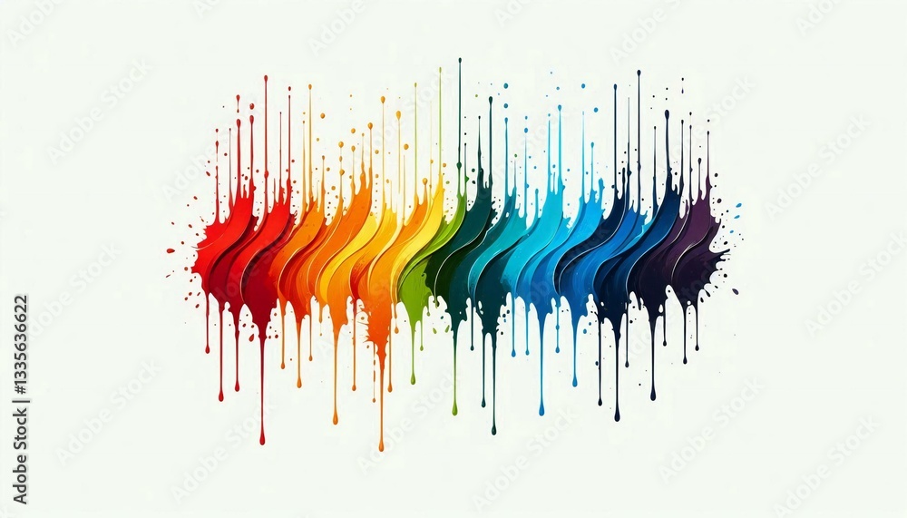 Fototapeta premium Dynamic Paint Splashes. A Burst of Color Backdrop.