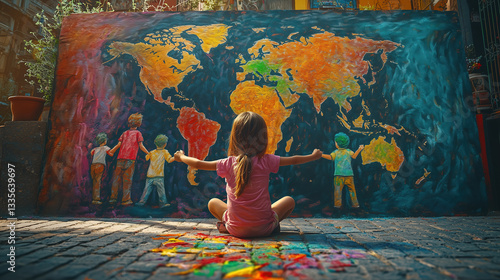Child and World Mural
