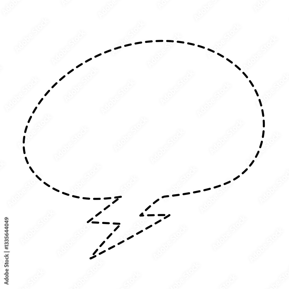 Speech Bubble with Cut Line for Chat and Message Sticker Design Speech Bubble with Cut Line for Chat and Message Sticker Design