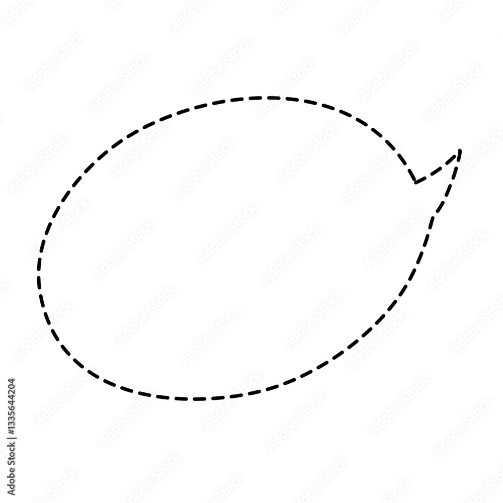 Fototapeta premium Speech Bubble with Cut Line for Chat and Message Sticker Design
