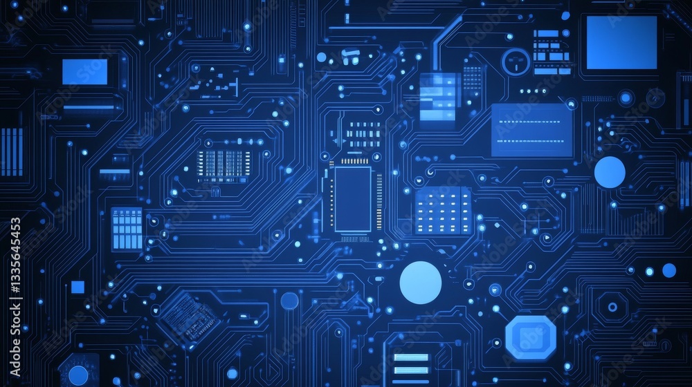 Fototapeta premium Intricate Circuit Board Design