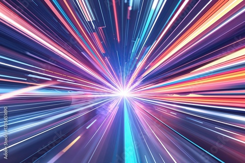 Wallpaper Mural Vibrant Speed Motion 3D Abstract Anime Background Torontodigital.ca