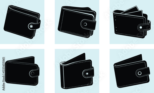 Wallet silhouette vector