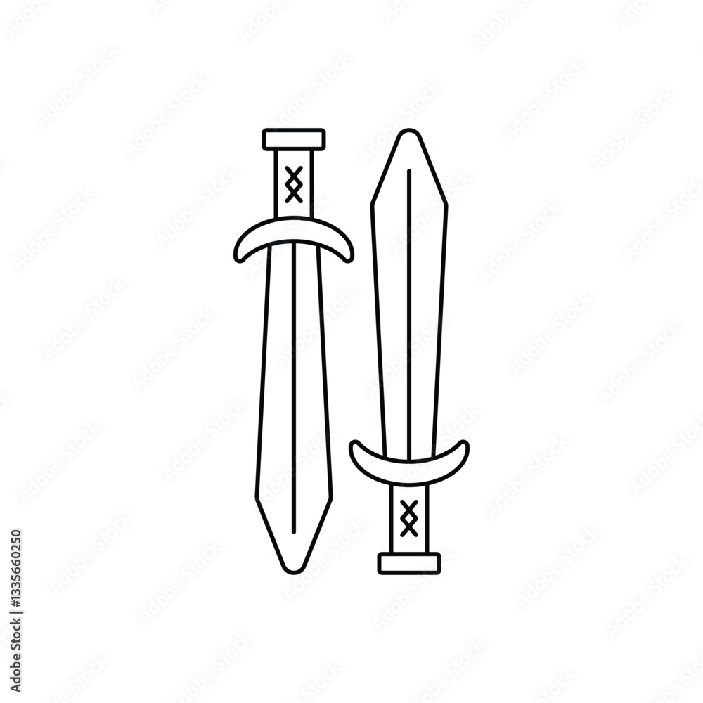 abstract flat icon sword logo abstract flat icon sword logo