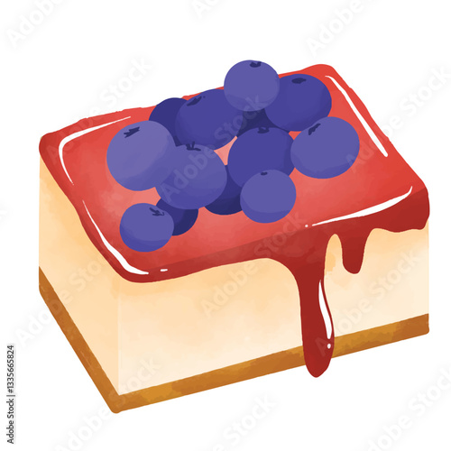 Cheesecake with strawberry jam