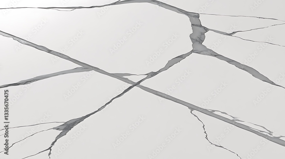 Fototapeta premium Cracked white marble texture.