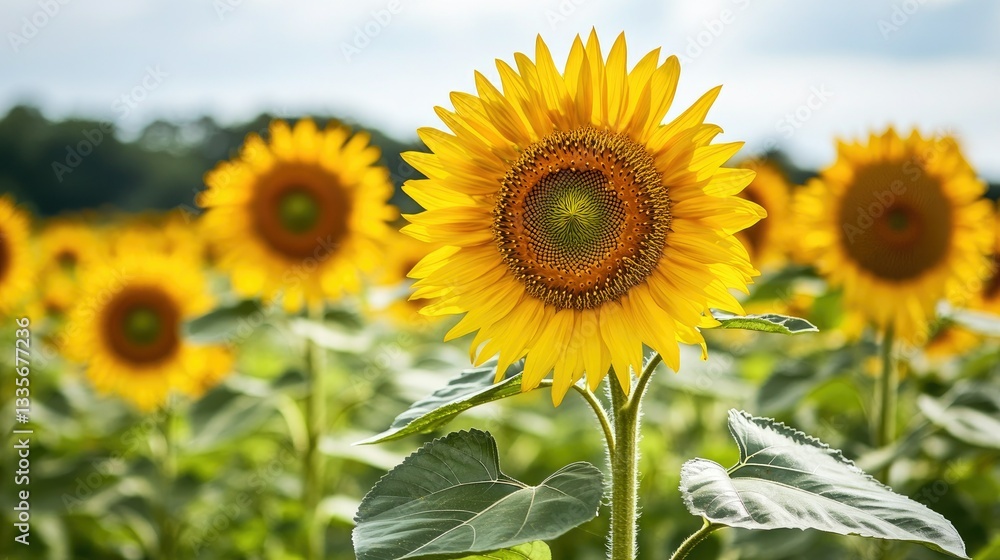 Vibrant Sunflower Field, A Summer Day's Delight Vibrant Sunflower Field, A Summer Day's Delight