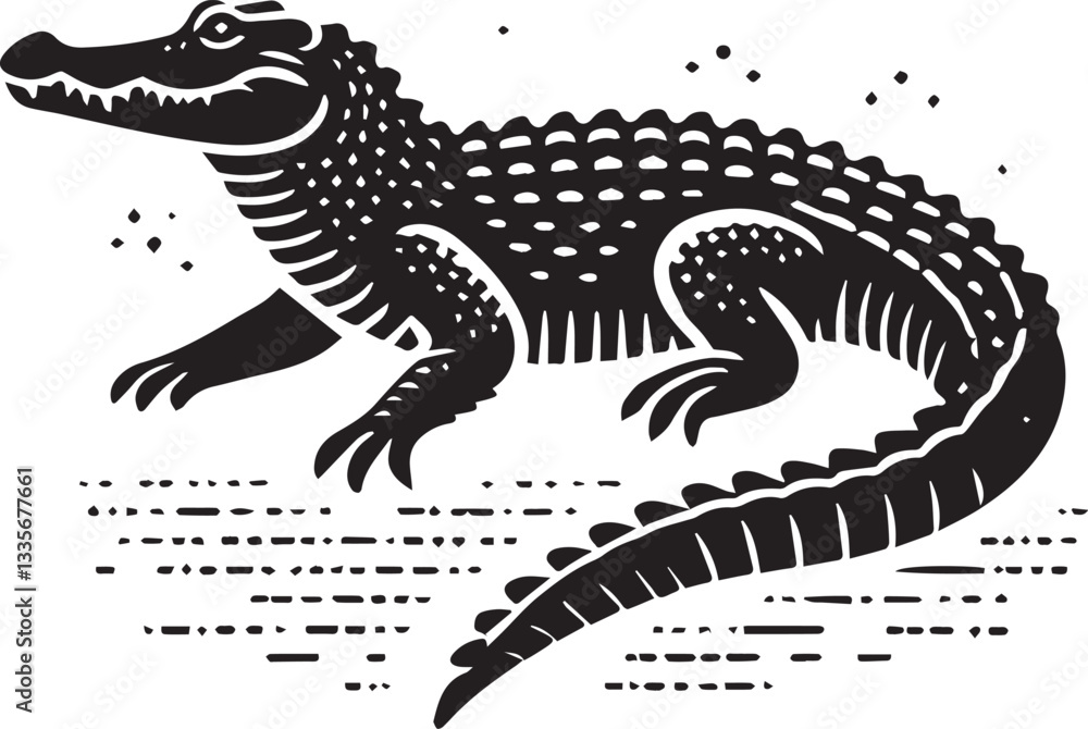 crocodile vector, crocodile logo silhouette vector crocodile vector, crocodile logo silhouette vector