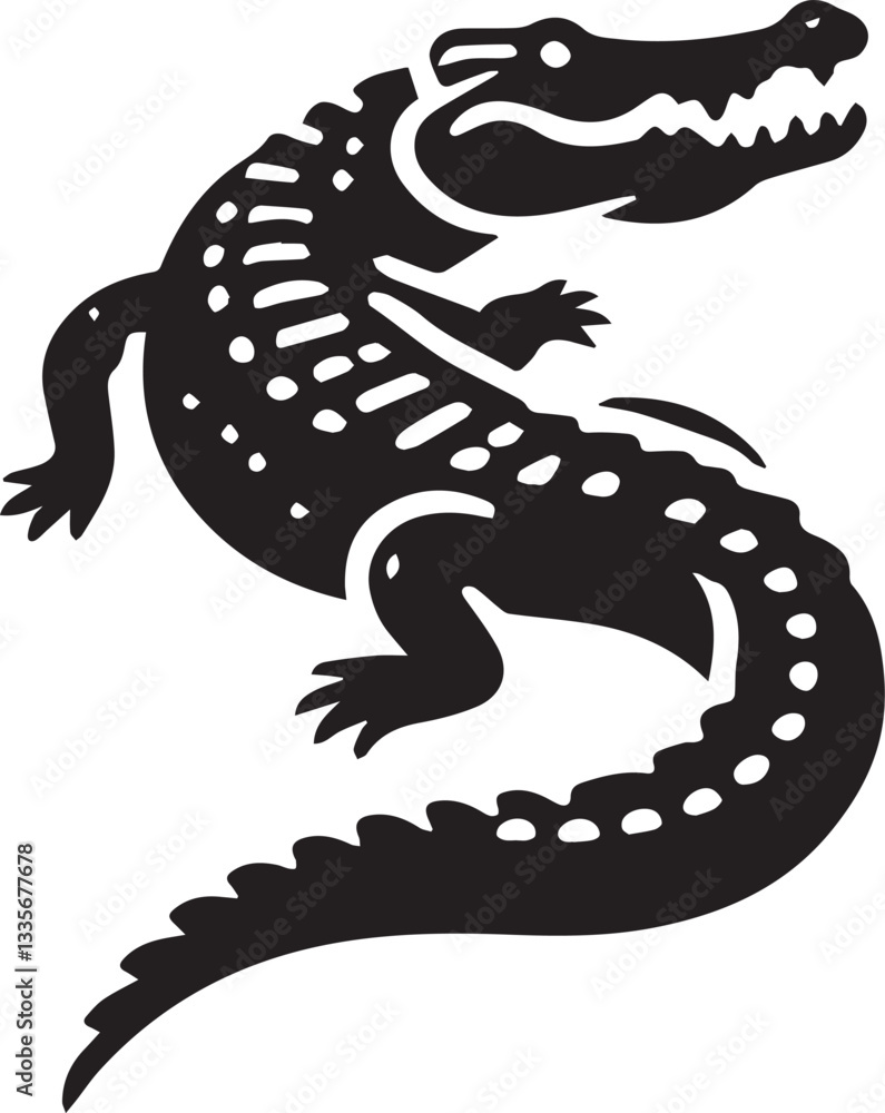 crocodile vector, crocodile logo silhouette vector crocodile vector, crocodile logo silhouette vector
