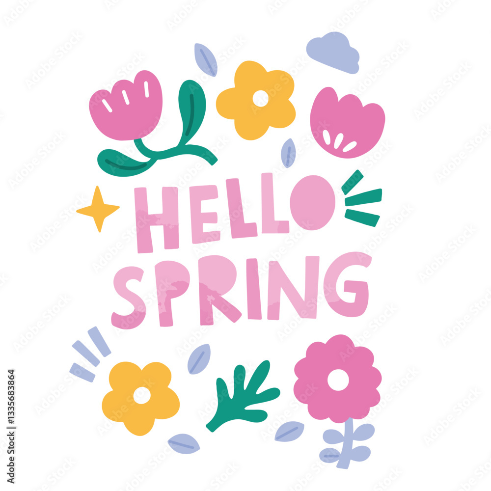 Spring hand drawn illustration