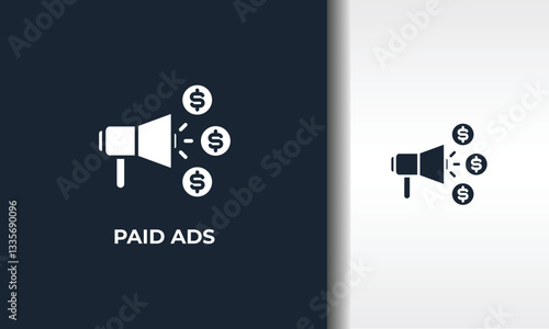 Paid Ads Vector, Icon Or Logo Sign Isolated Symbol Illustration