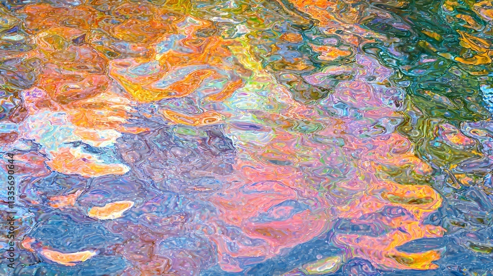 Abstract Holographic Iridescent Texture with Smooth Reflections Abstract Holographic Iridescent Texture with Smooth Reflections