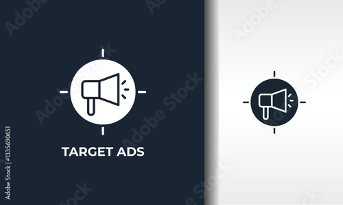 Target Ads Vector, Icon Or Logo Sign Isolated Symbol Illustration