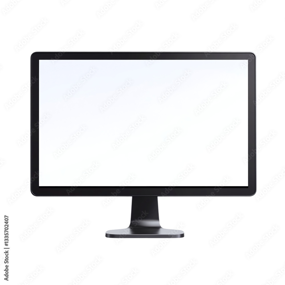 Desktop monitor with blank screen isolated on transparent background. Desktop monitor with blank screen isolated on transparent background.