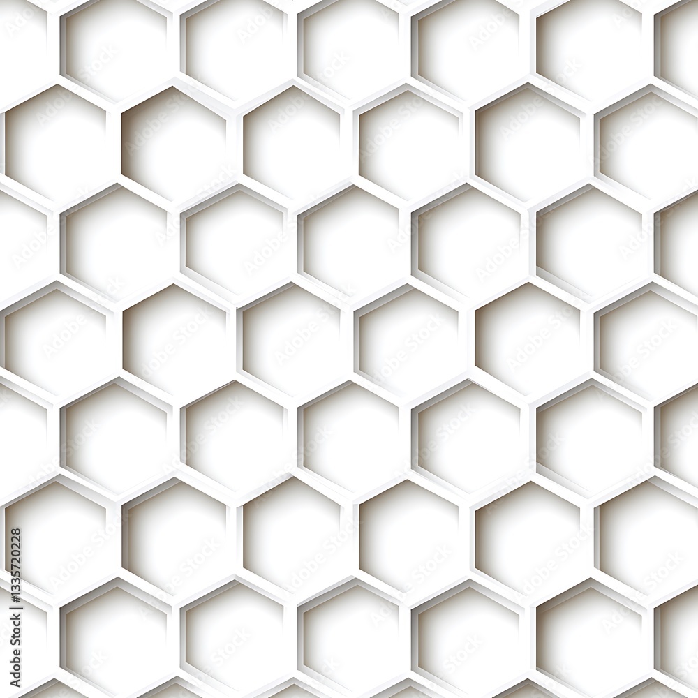 Fototapeta premium White Hexagon Pattern Background