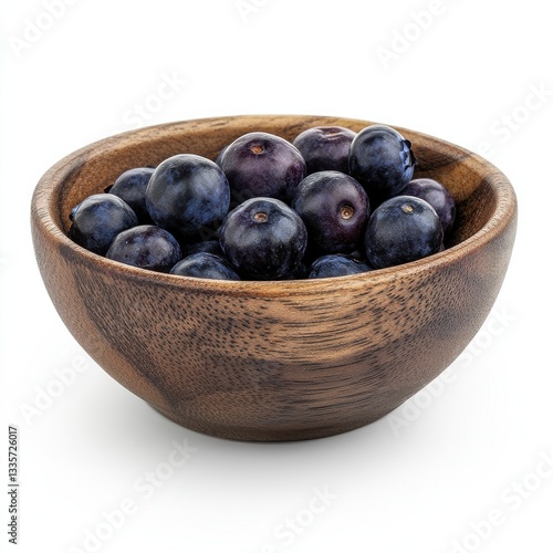 Wallpaper Mural A bowl of blueberries sits on a white background Torontodigital.ca
