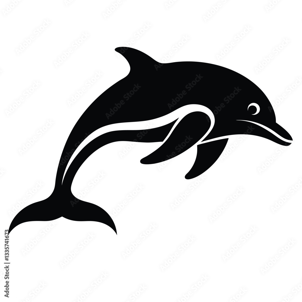 Obraz premium dolphin isolated on white background