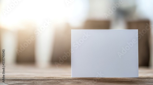 Wallpaper Mural Blank Card on Wooden Surface: Simplicity and Focus in Minimalist Design
 Torontodigital.ca