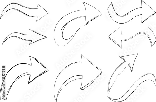 Creative Hand Drawn Arrow Bundle  High Quality Graphics for Design Projects..