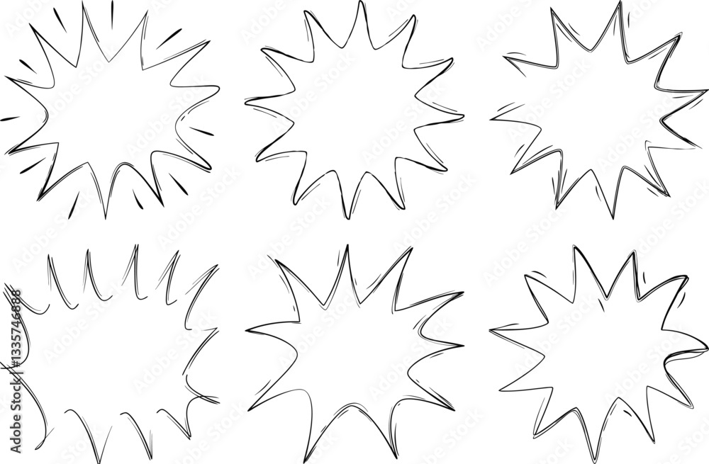 Obraz premium Hand Drawn Swirls, Arrows, and Underlines Bundle Elegant Sketch Elements for Design.