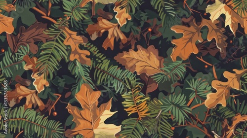 A seamless pattern of realistic falling gold confetti and streamers on a white background, creating a festive and elegant celebration design.

