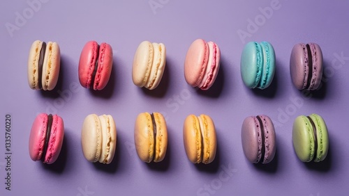 Wallpaper Mural  A delightful arrangement of colorful French macarons creates a vibrant feast for the eyes Torontodigital.ca