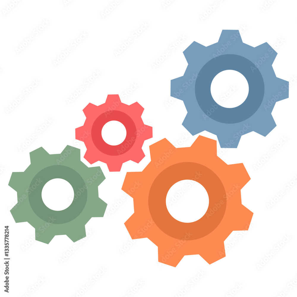 gear icon. Some gear icons with pastel colors gear icon. Some gear icons with pastel colors