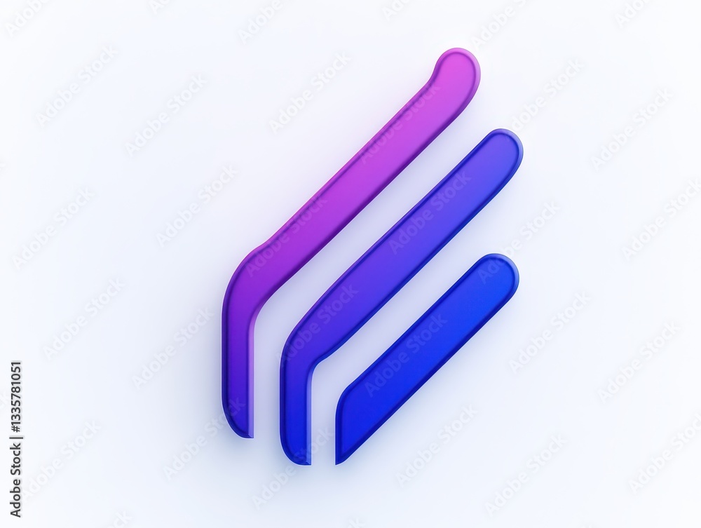 Abstract logo design featuring smooth gradient lines in vibrant colors Abstract logo design featuring smooth gradient lines in vibrant colors