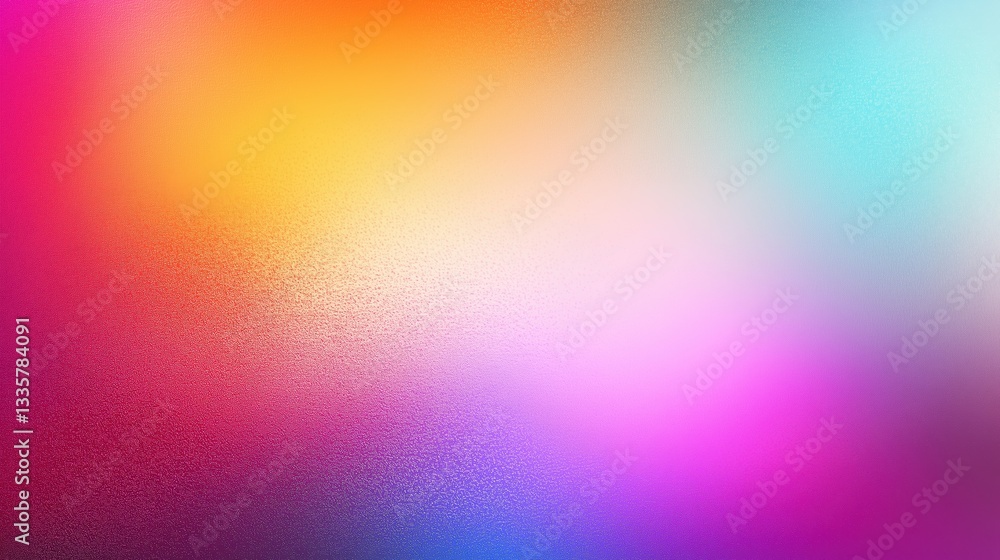 Fototapeta premium Abstract rainbow gradient background with soft grainy texture and blurred edges. Vibrant and colorful gradient wallpaper for creative design and artistic projects.