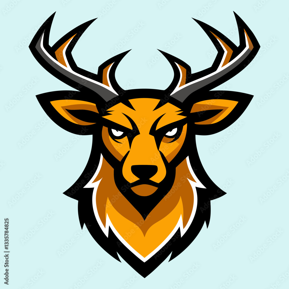 Fototapeta premium Deer head mascot logo design vector
