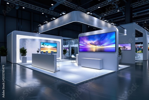 High Resolution of Trade Show Booth Lcd Screen Stand