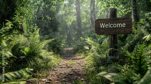 Welcome To Lush Green Forest Path