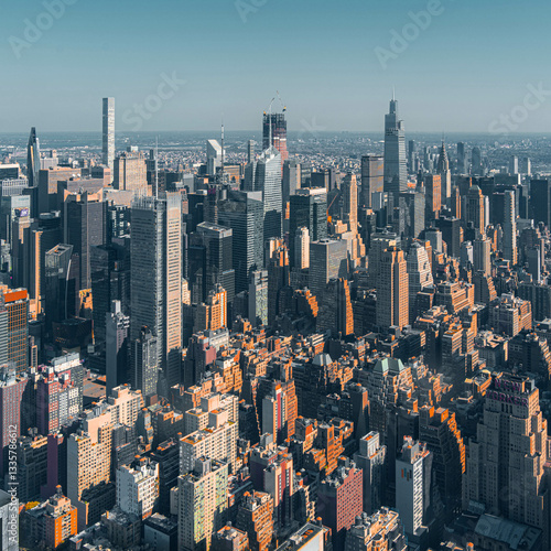 Photography New York City Midtown Aerial View
