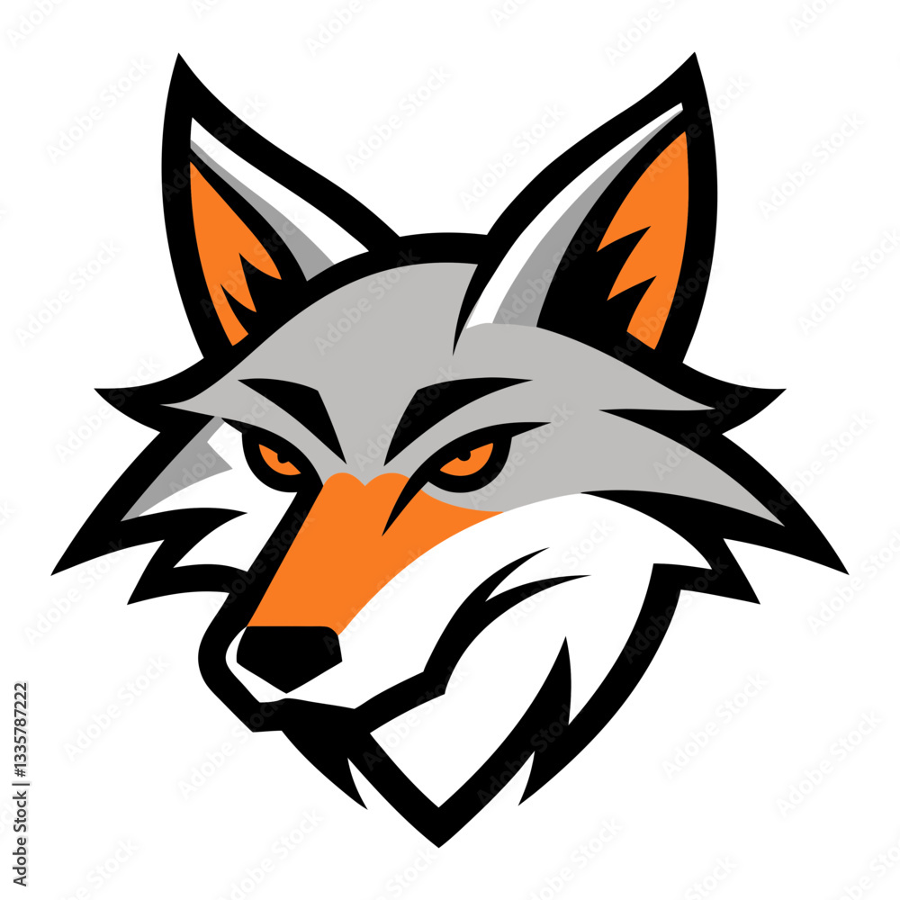 Fototapeta premium Coyote head mascot logo design vector