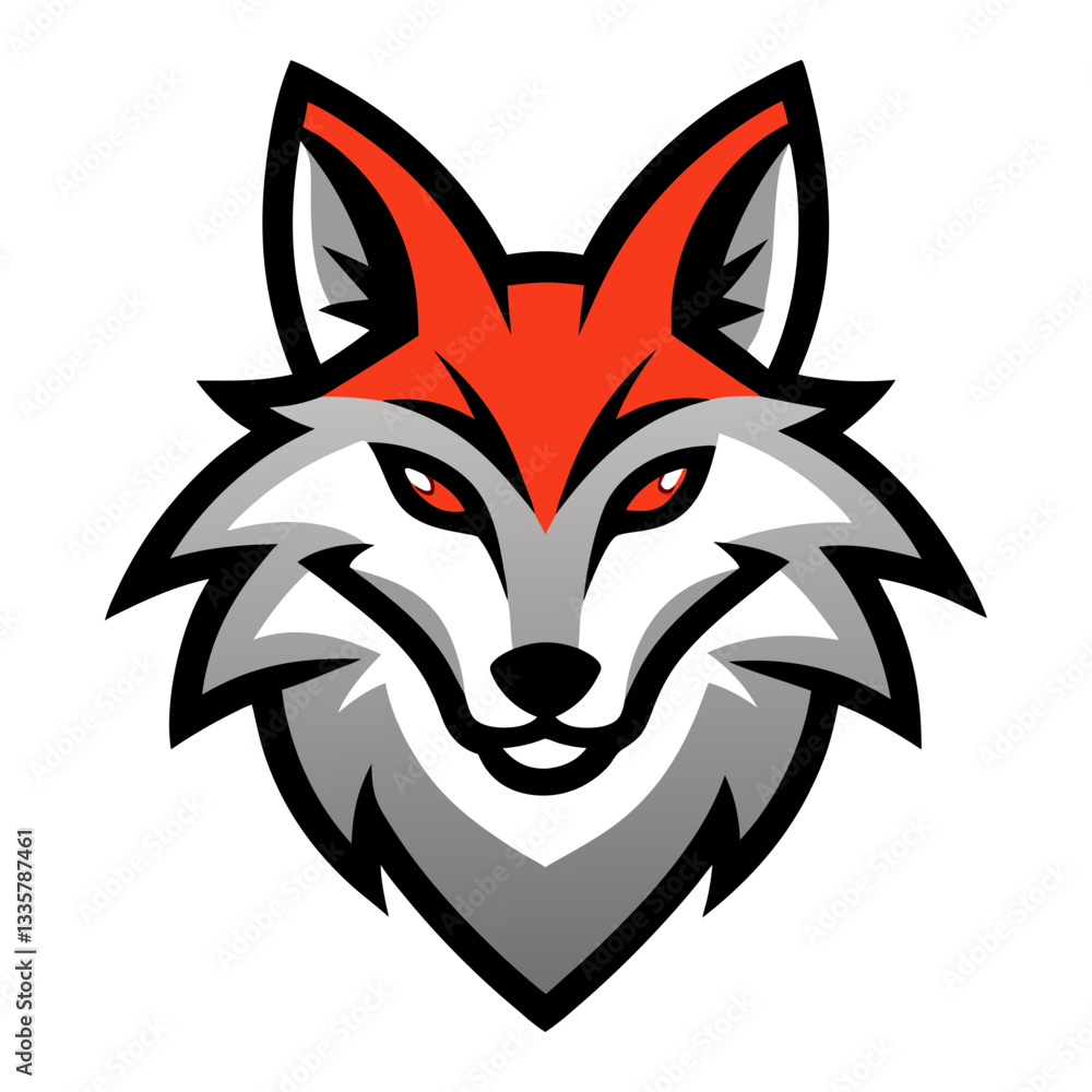 Obraz premium Coyote head mascot logo design vector