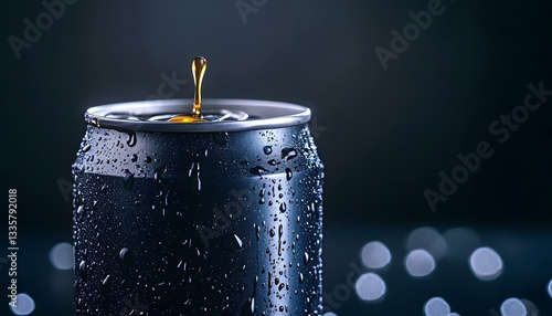Energy Drink Can Condensation Droplet