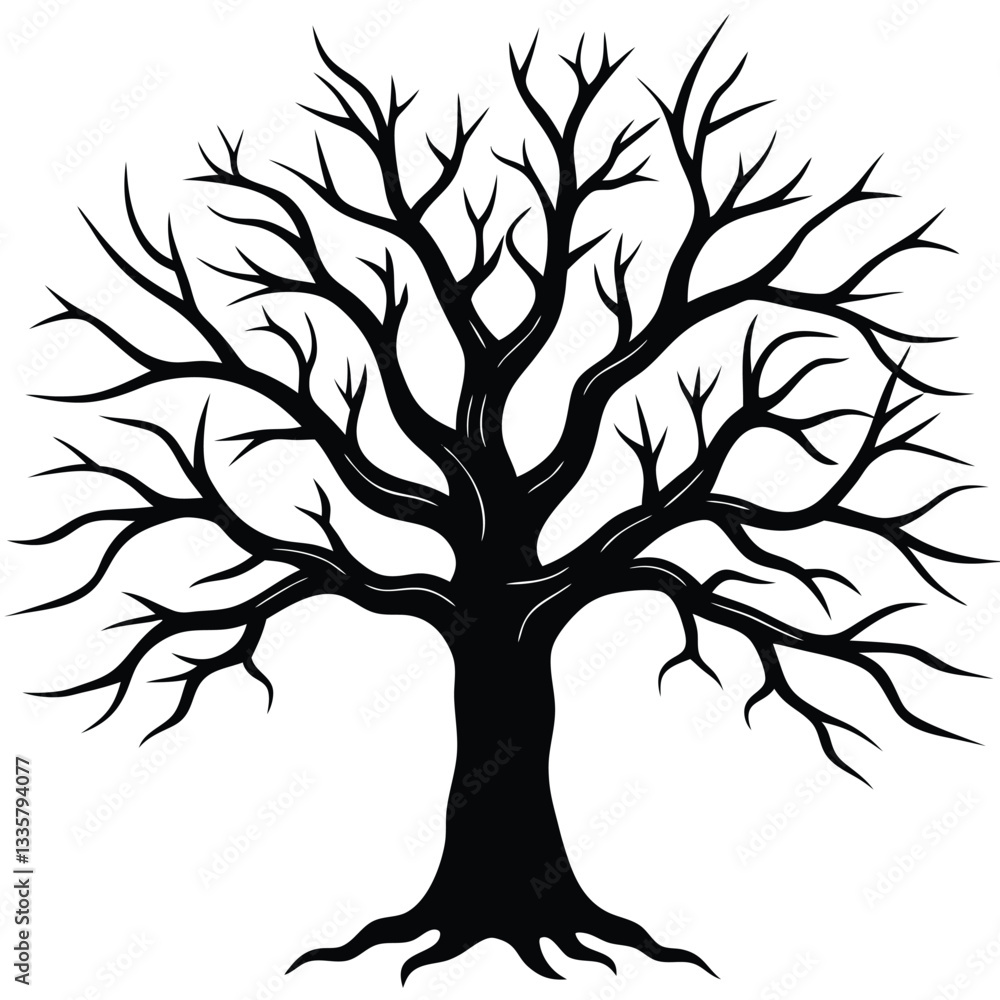 Obraz premium tree silhouette vector