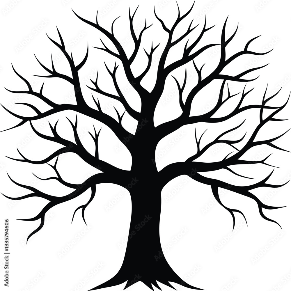 Obraz premium vector tree silhouette