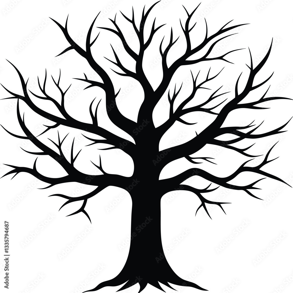 Obraz premium vector tree silhouette