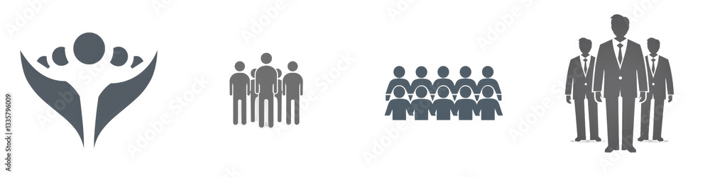 Team support, collaboration, group, unity isolated on white or transparent Team support, collaboration, group, unity isolated on white or transparent