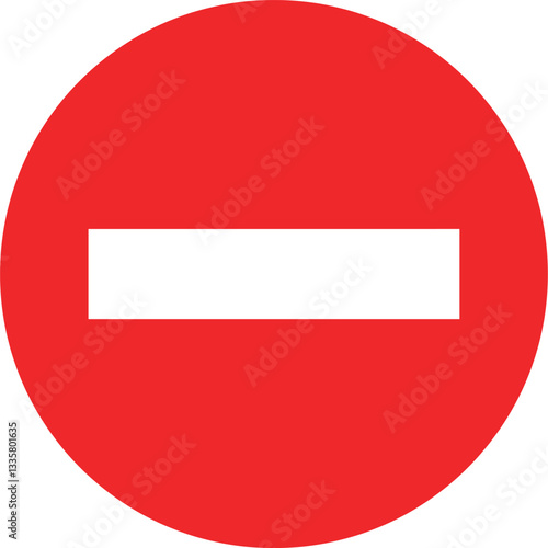 Free Download traffic sign icon vector no entry - GFXLoad