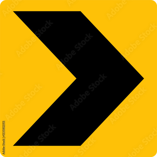 traffic sign turn signal icon vector