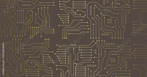 technology background with hi-tech digital data connection system and computer electronic design. Circuit board technology background with hi-tech digital data connection system.